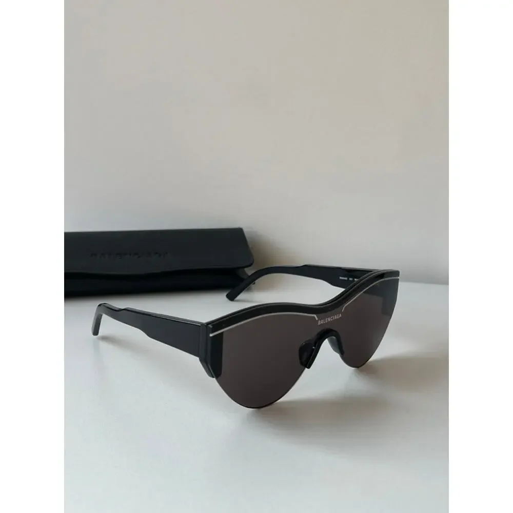 NEW Balenciaga BB0004S Ski Shield Sunglasses in Black - Picture 7 of 8